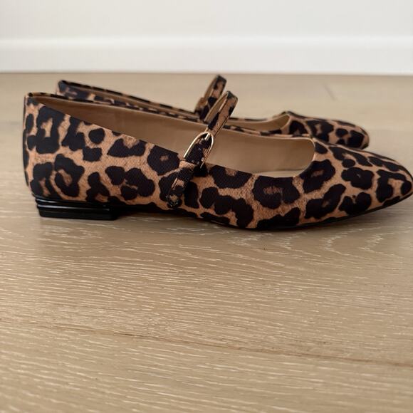Franco Sarto Women's Tinsley Mary Jane Flat Cheetah Print Shoe Sz 8 New No boxx - Picture 4 of 9